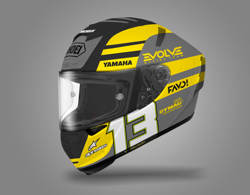 Evolve racing team helmet